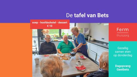 De tafel van Bets - Gezellig samen eten in Geetbets © Ferm Thuiszorg