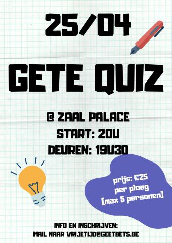 Gete Quiz © Dienst vrije tijd Geetbets