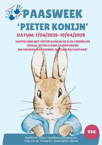 Kleuterweek - Spring mee met Pieter Konijn © dienst VT