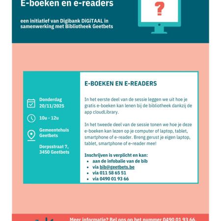 Infosessie 'E-boeken en e-readers' © Digipunt